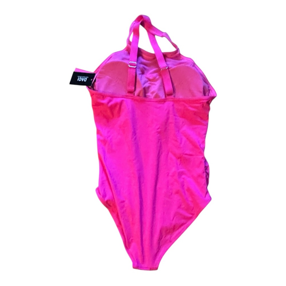 Daci Women’s High Neck One-Piece Swimsuit – Hot Pink (Size XL, New with Tags) - Picture 4 of 9